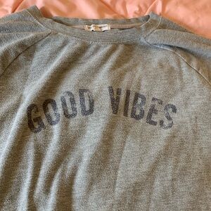 grey good vibes sweater